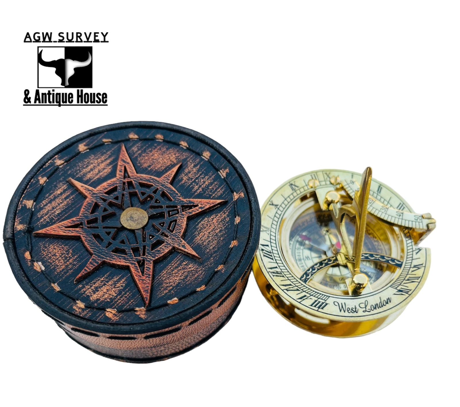 High-Precision Brass Compass – Durable Navigation Tool for Outdoor, Hiking, Camping & Map Reading