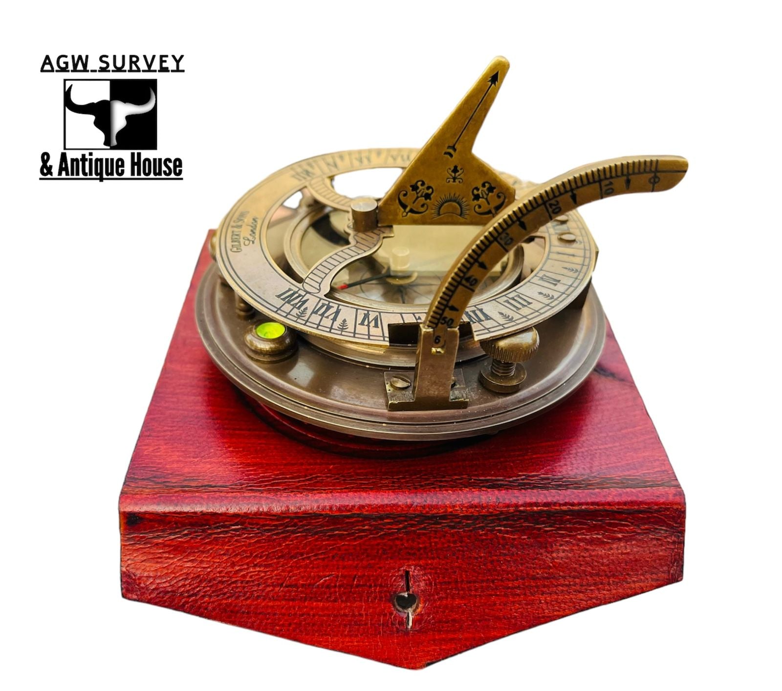 Iron & Crown Customizable Vintage Brass Compass – Handcrafted Maritime Navigation Instrument & Personalized Gift