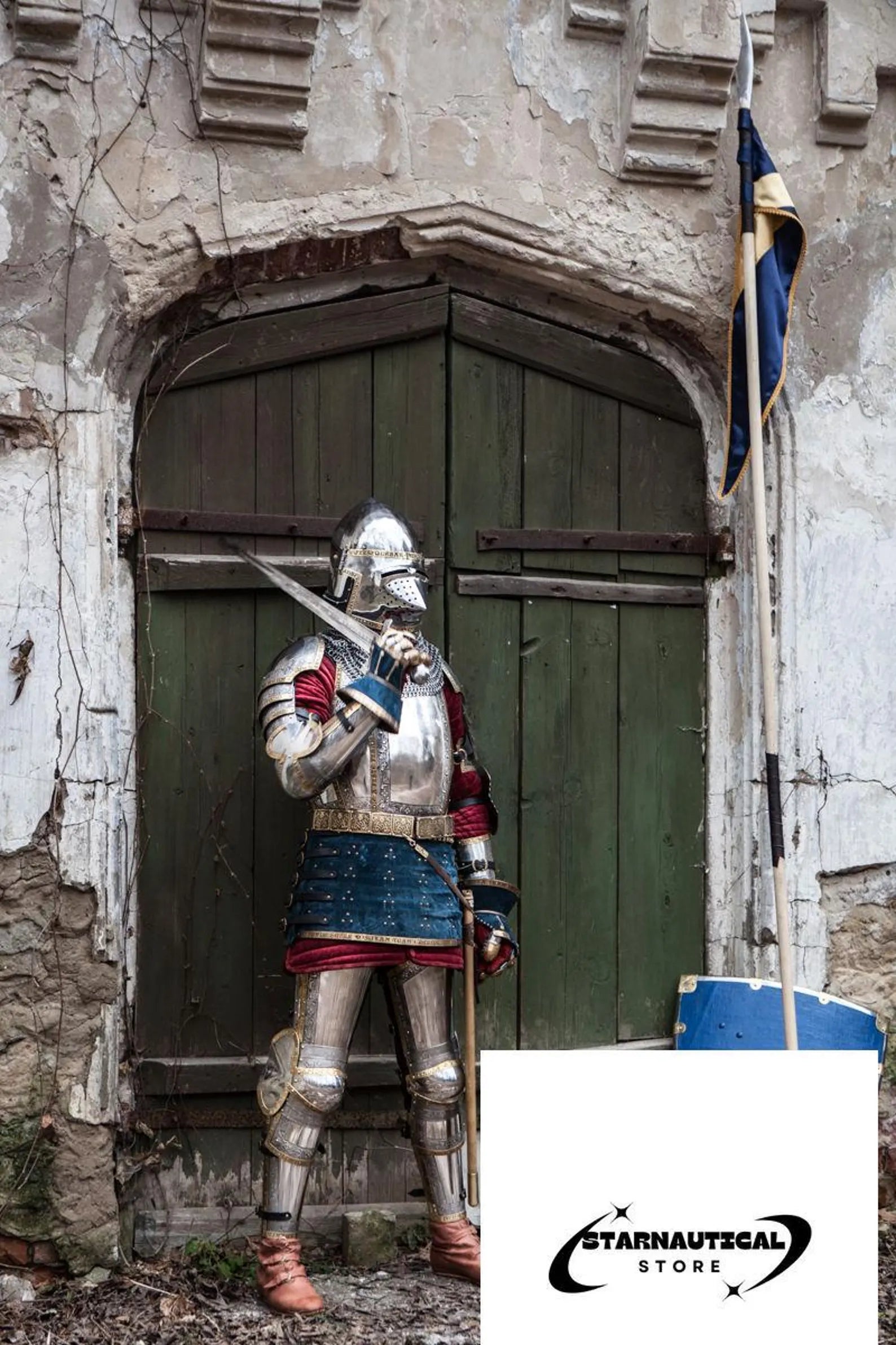 Armor Kit “The King's Guard” Armor Suit | Costume Armor | King’s Guard Steel Suit | Knight Halloween Churburg Full Body 14th Century Armor